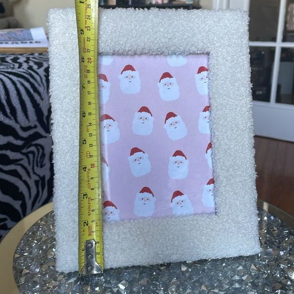 Eccolo Fuzzy white shag photo picture frame living room house decoration - Picture 5 of 8